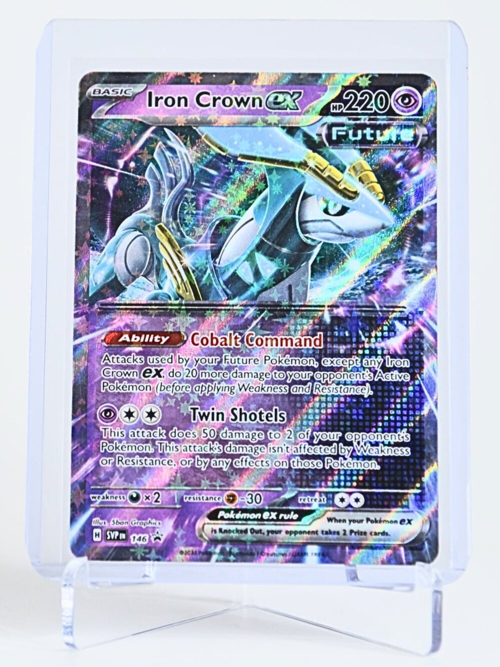 Pokemon Card Iron Crown 146 EX Scarlet & Violet Promo Holo